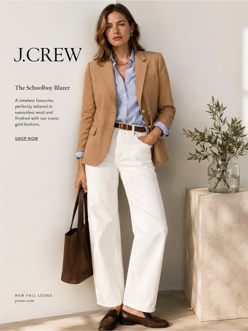 J. Crew Camel Wool Blend Classic Blazer